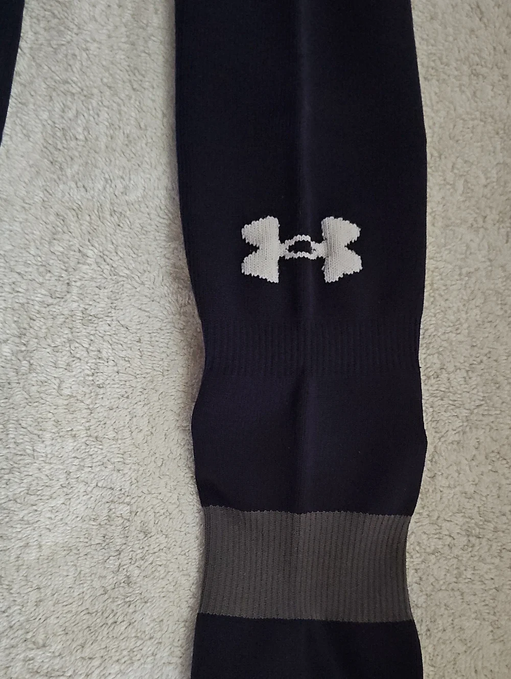Under Armour Unisex Navy Blue Athletic Crew Knee-High Athletic Sports Socks